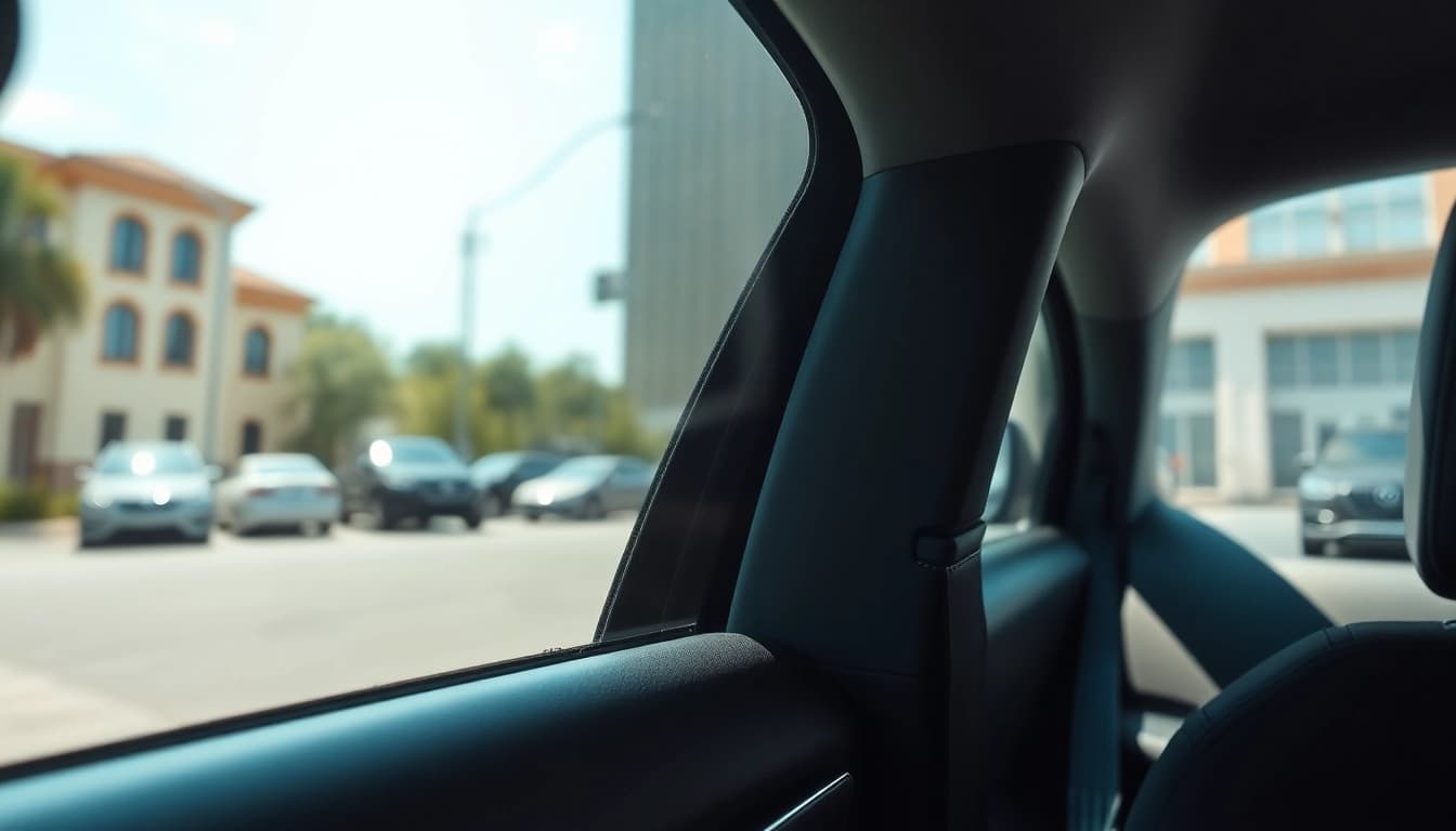 Enhance privacy and style with expert window tint near me in a car interior.