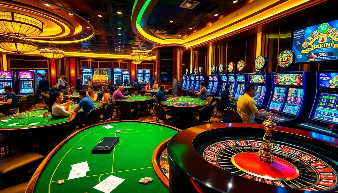 Players enjoying thrilling games at PG 99 casino, showcasing high-stakes excitement and lavish surroundings.