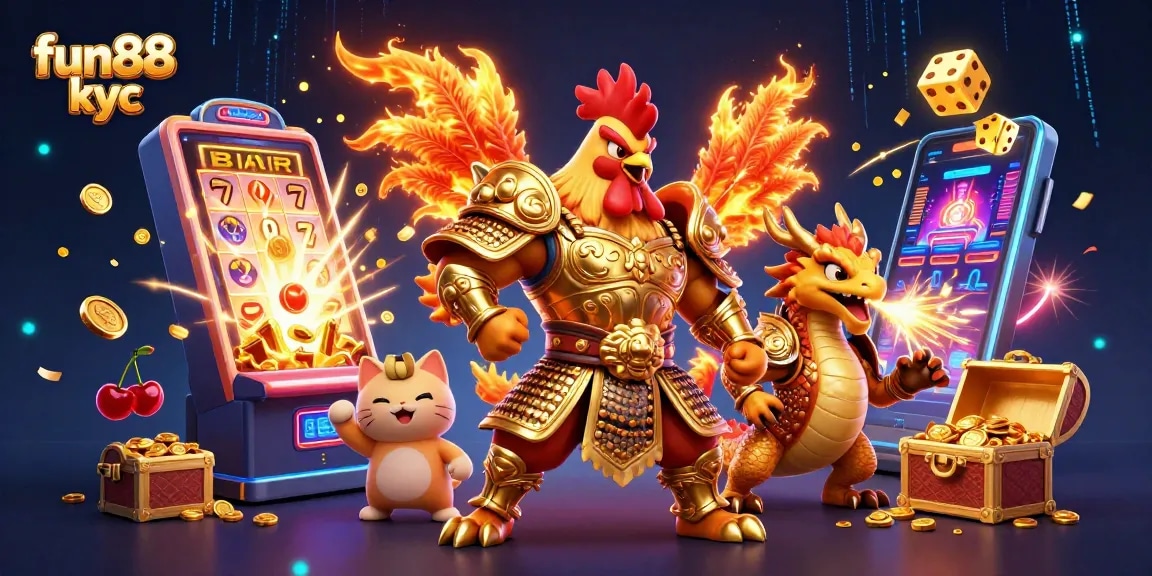 Chơi game thú vị tại Fun88 kyc với trận chiến giành jackpot đầy màu sắc và phần thưởng lớn.