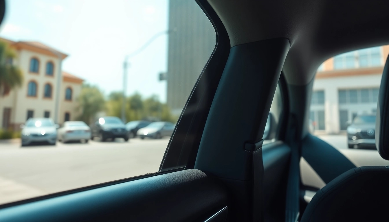 Enhance privacy and style with expert window tint near me in a car interior.