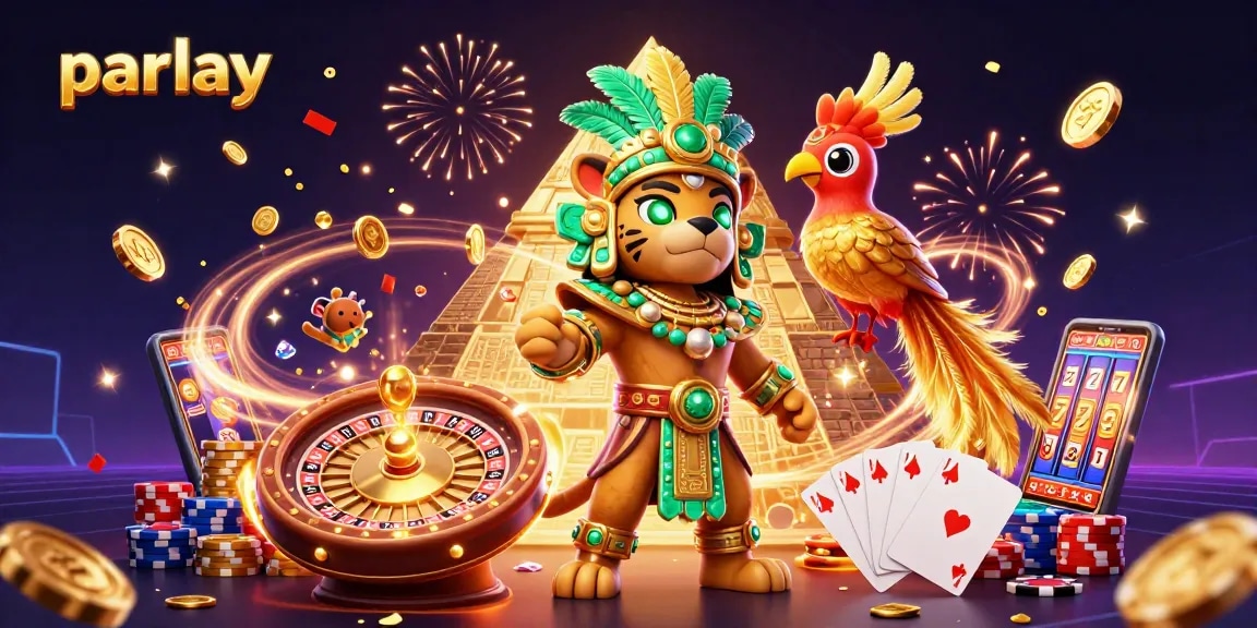 Engage in parlay betting with a vibrant scene featuring unique elements of sports betting.