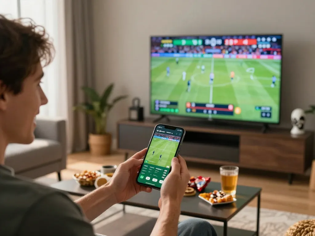 Engaging sports betting moment using god55vn app during live game