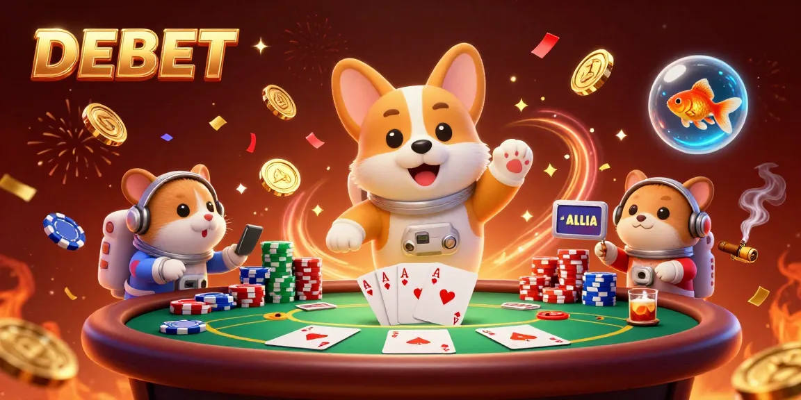 Experience the thrill of betting with DEBET in a vibrant 3D casino full of poker excitement.