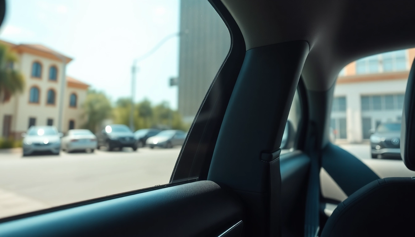 Enhance privacy and style with expert window tint near me in a car interior.