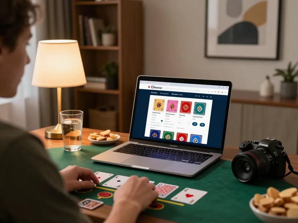 79KING player enjoying live dealer blackjack in a cozy home gaming setup.