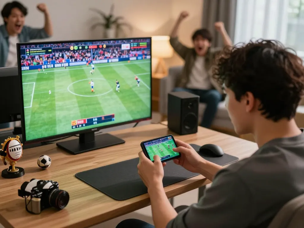 Fun88 sports betting excitement as a player places live bets on their smartphone.