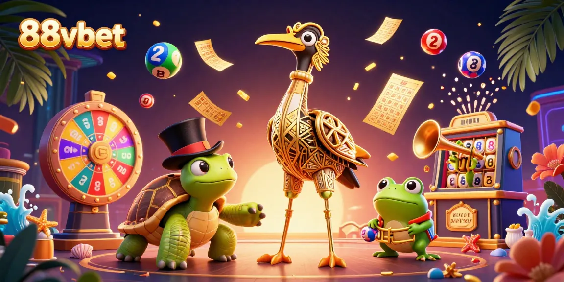 Get your lucky numbers ready with 88vbet's vibrant lottery scene, featuring dynamic animated elements.
