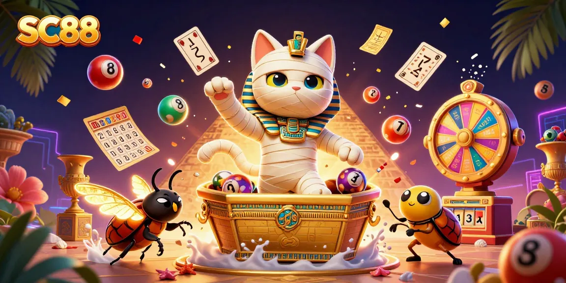 Engage in thrilling slots and unique games at SC88 with an exciting Egyptian casino scene.