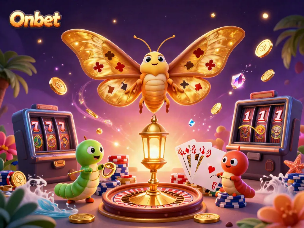 Experience thrilling gaming adventures at Onbet with vibrant casino illustrations featuring playful motifs