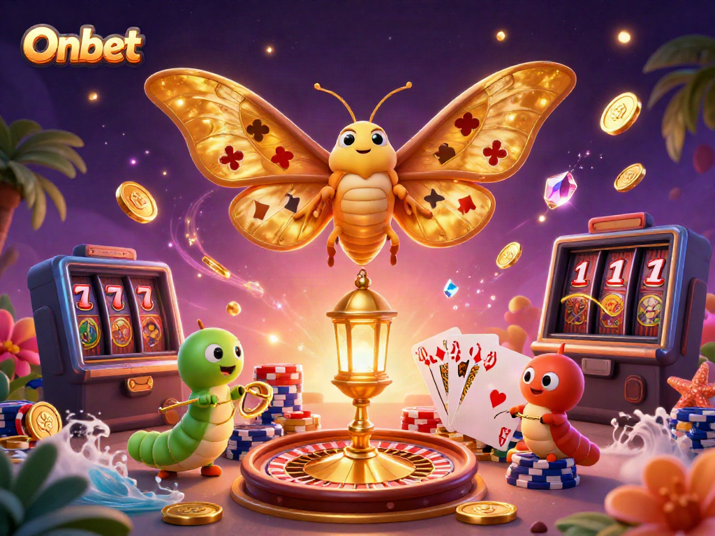 Experience thrilling gaming adventures at Onbet with vibrant casino illustrations featuring playful motifs