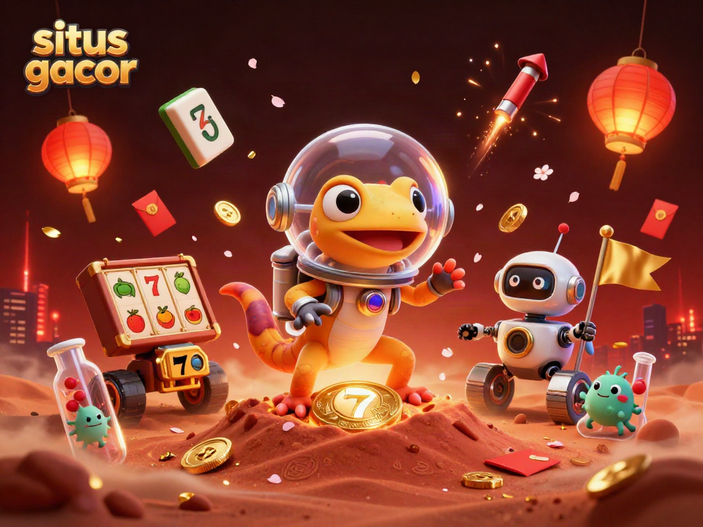 Engage in exciting gameplay at situs gacor with Martian gecko discovering a hidden casino.