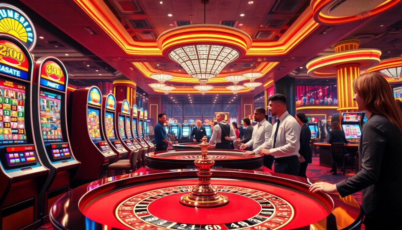 Manusia bermain di mesin slot dalam suasana kasino yang menakjubkan bbni4d yang menawarkan pengalaman yang mendebarkan.