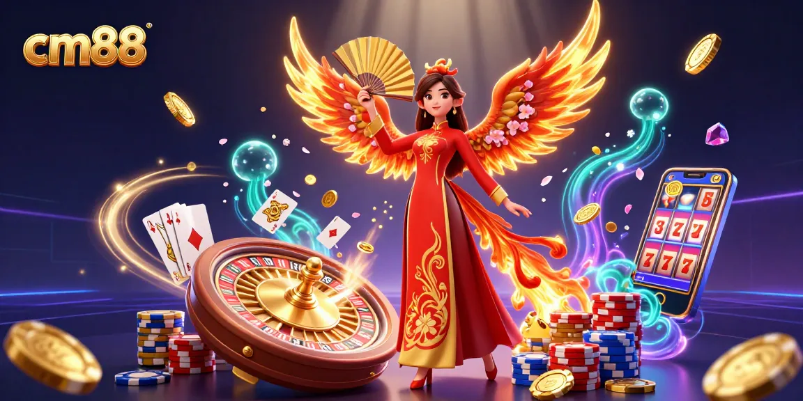 Experience thrilling gameplay at cm88 with vibrant visuals, spinning roulette, and golden treasures.