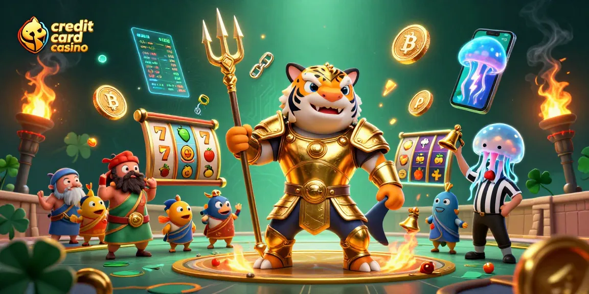 Experience thrilling gameplay at a credit card casino featuring vibrant characters in a dynamic scene.