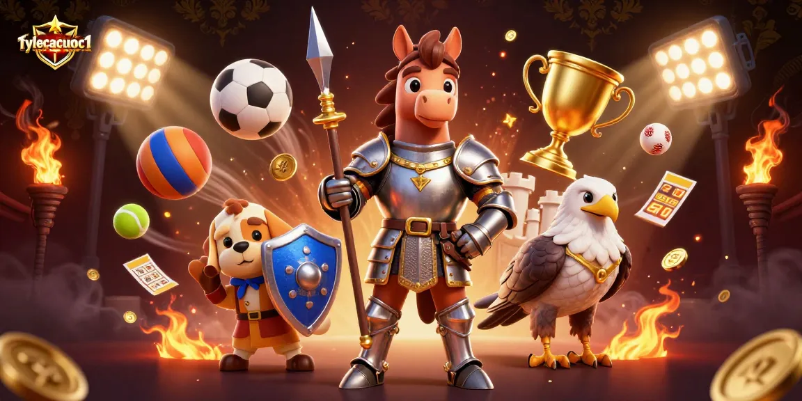 Experience the excitement of sports betting with tylecacuoc1 as dynamic elements fill the scene.