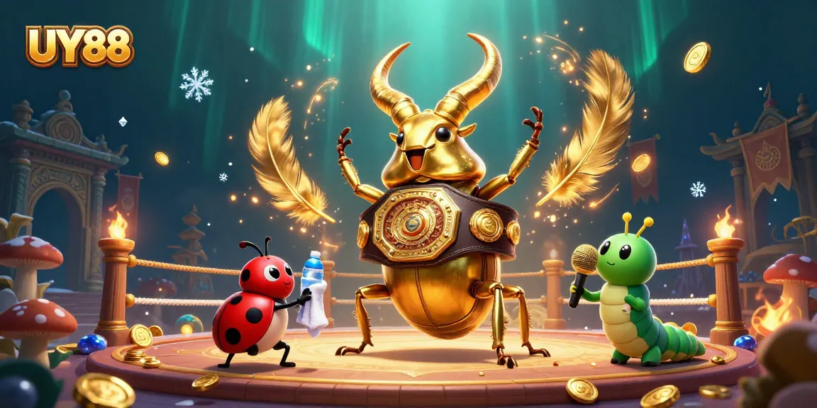 Experience thrilling action with UY88's vibrant 3D illustration of unique characters engaging in a dynamic betting scene.