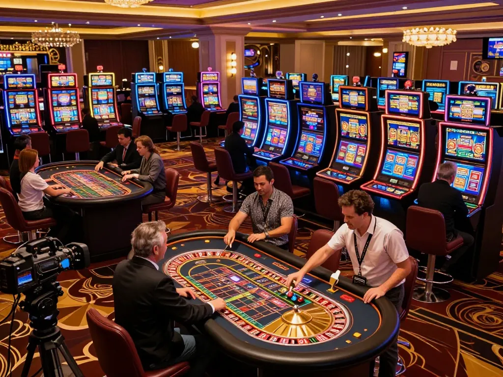 Players enjoying varied games at xx88 casino with vibrant lighting and dynamic atmosphere