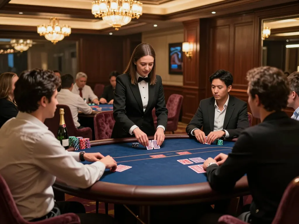 hb88 players engaging in high-stakes poker in an elegant VIP gaming area