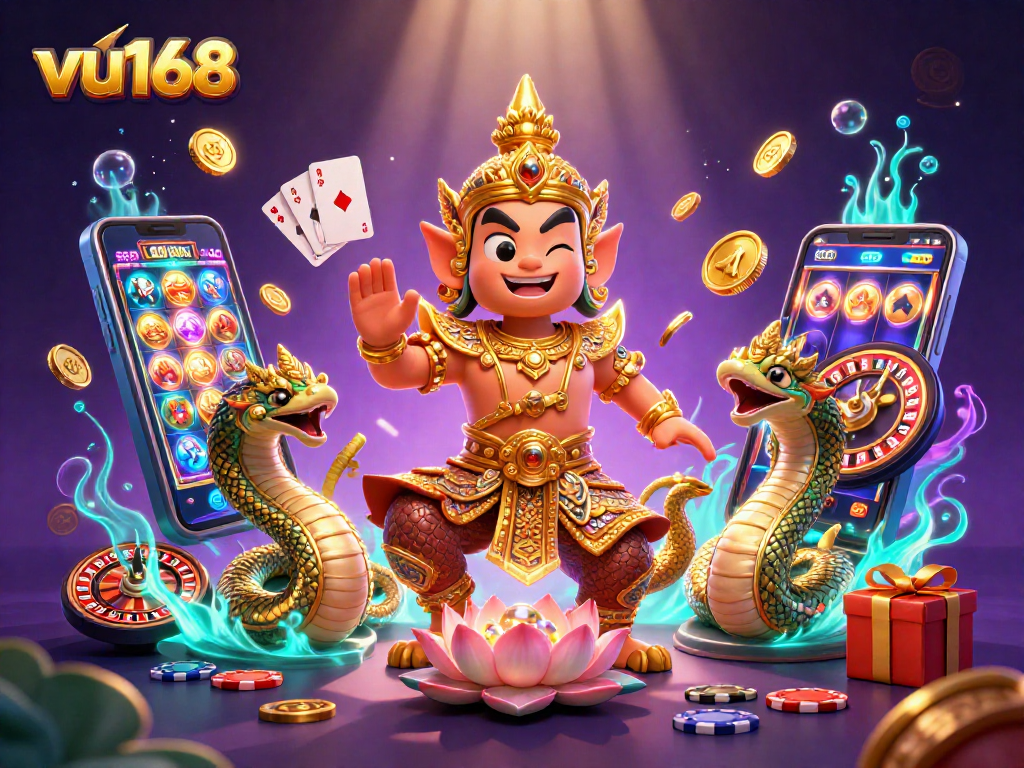 Experience thrilling games at vu168 with a vibrant neon casino atmosphere and engaging live betting.