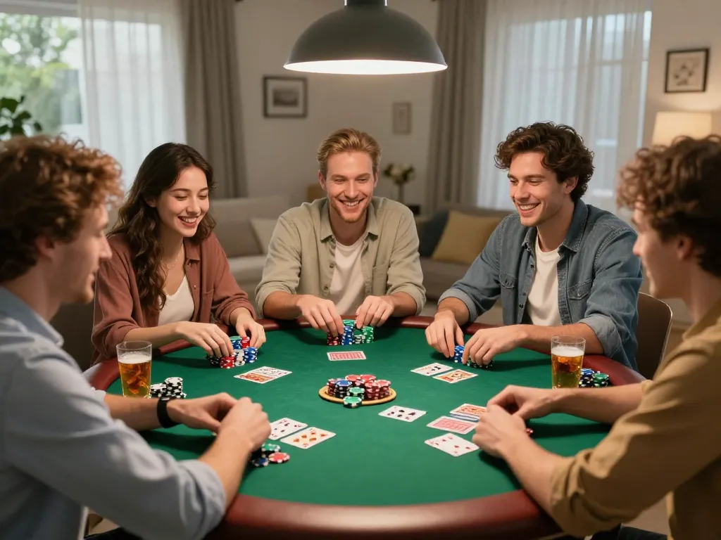 Engaged players at a poker table enjoying a friendly game night while managing their Pragmatic Play Login strategy.