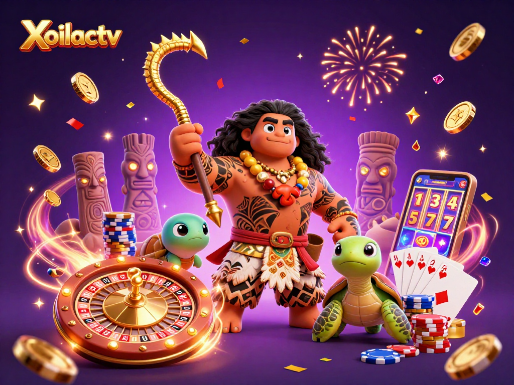 Xoilactv brings excitement to gambling with a demigod hawk, turtle companion, and casino elements.