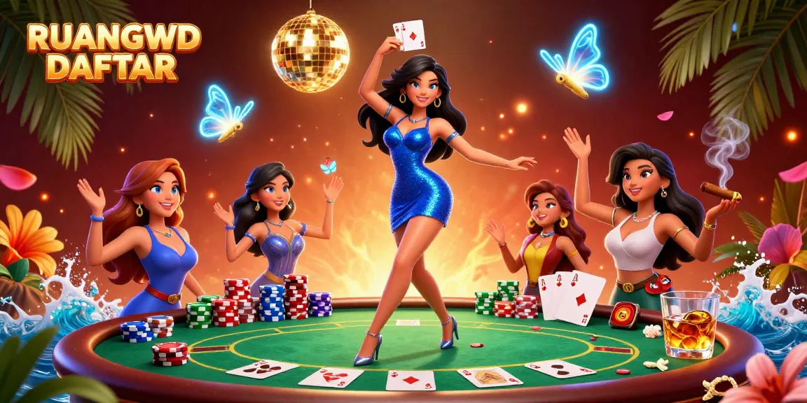 Engage in winning strategies with RUANGWD DAFTAR as you spin glamorous slot machines in a vibrant casino environment.