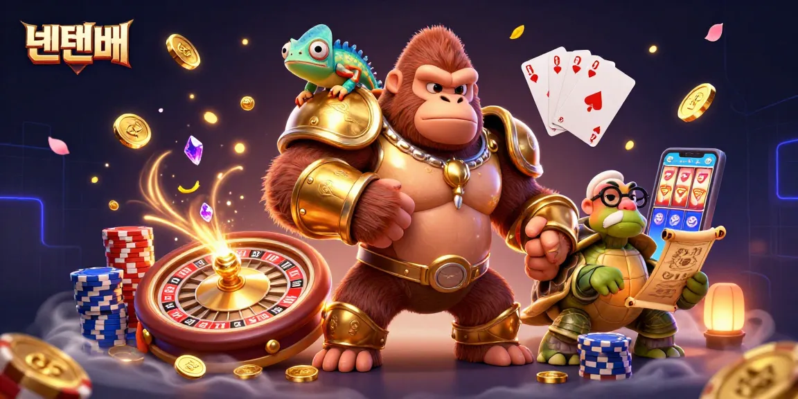 Experience thrilling games at 텐텐벳 with colorful characters and rich casino elements.