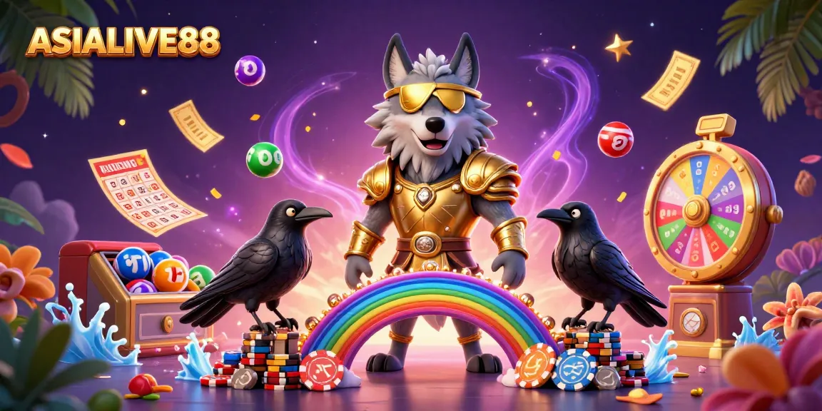 Engage with ASIALIVE88's vibrant online gaming, featuring dynamic casino elements and enchanting characters.