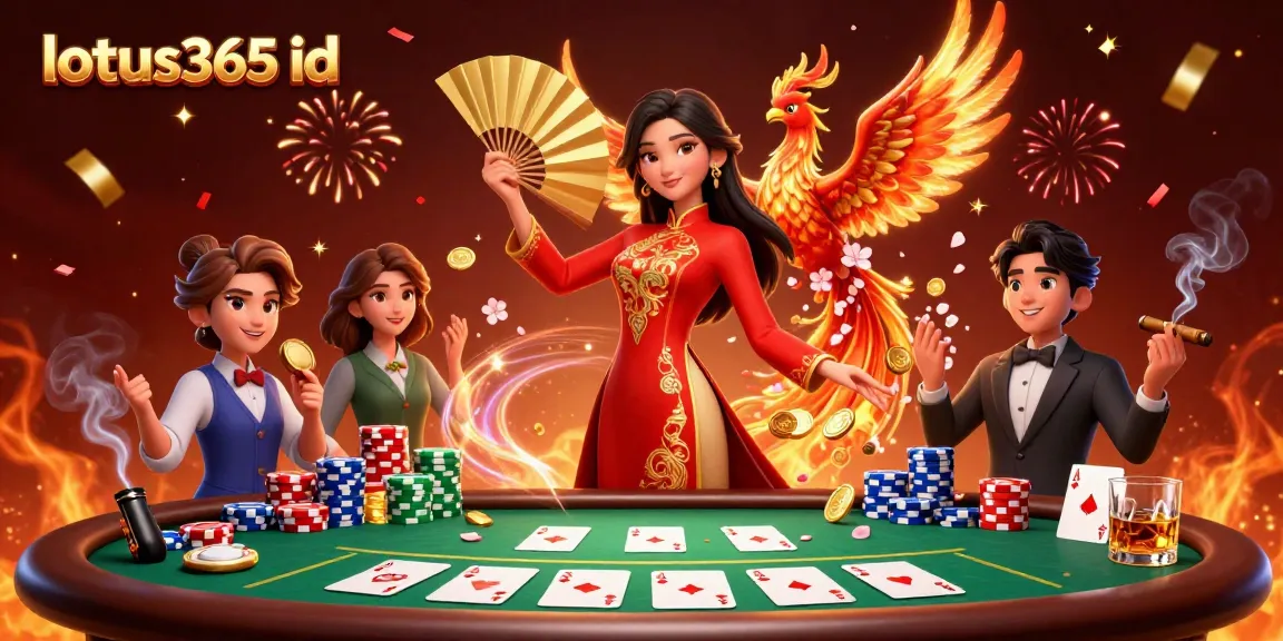 Experience winning thrills with lotus365 id in a vibrant casino-themed illustration.