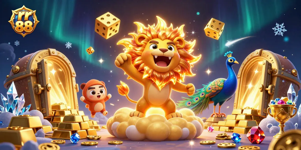 Experience thrilling wins with rr 88 as a roaring lion and golden dice captivate casino gamers.