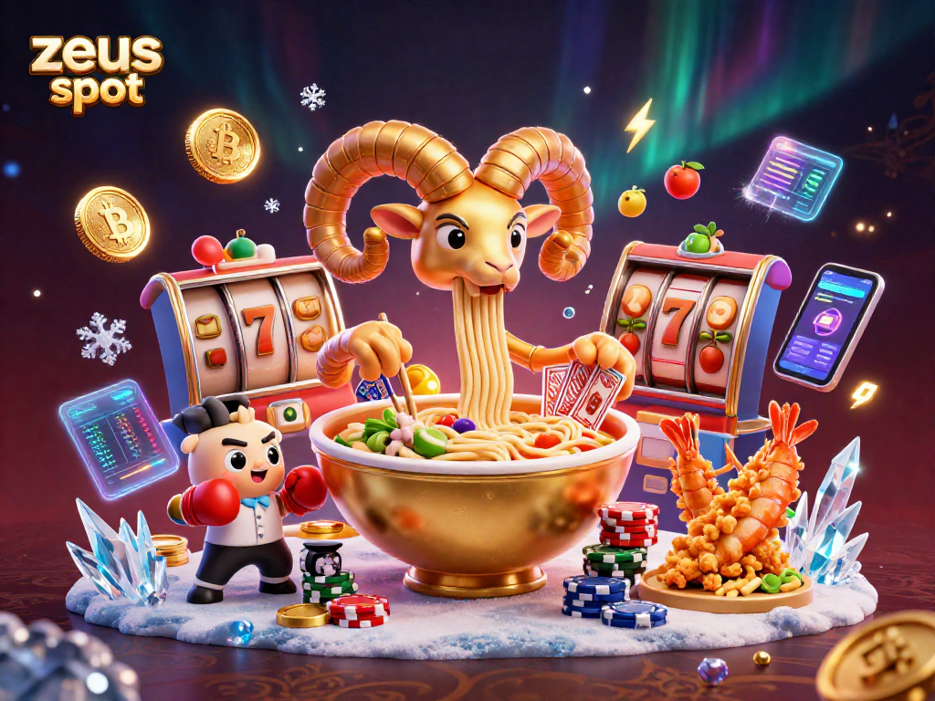 Experience the zeus slot excitement with animated characters and vibrant casino elements in an electrifying 3D scene.