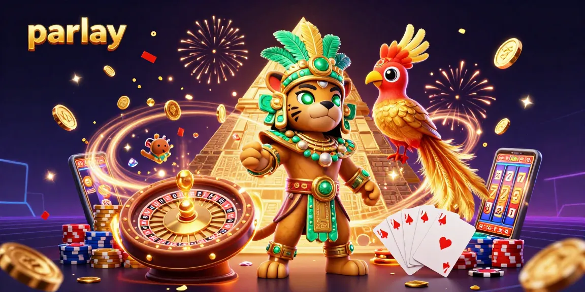 Engage in parlay betting with a vibrant scene featuring unique elements of sports betting.