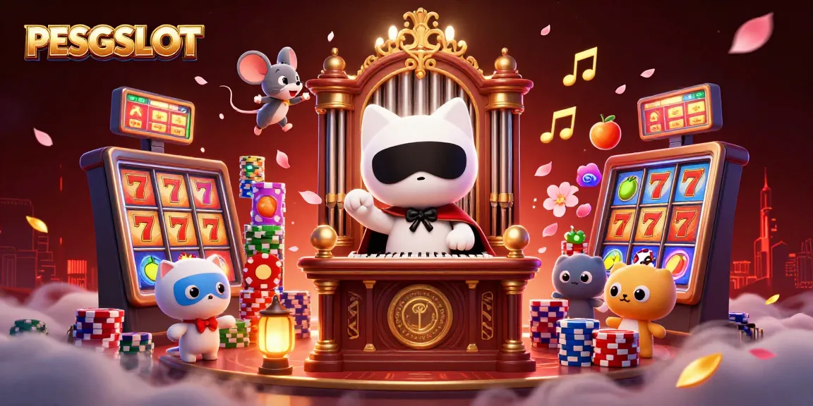 Rasakan keasyikan di PESGSLOT dengan slot reels penuh jackpot dan kucing misterius menghantui panggung kasino.