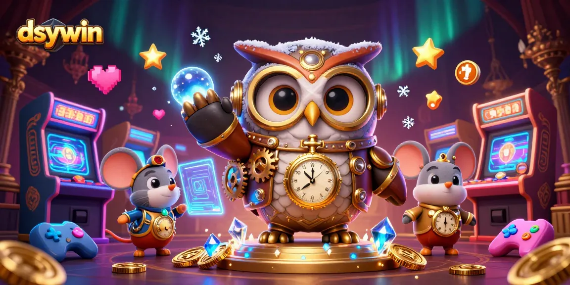Dive into winning strategies at dsywin’s vibrant virtual casino environment, featuring playful characters and rich gaming elements.