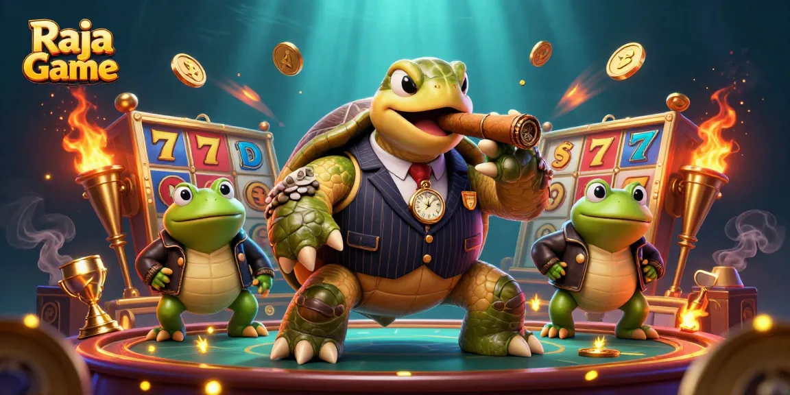 Experience thrilling gameplay with Raja Game featuring dynamic slot reels and engaging characters.