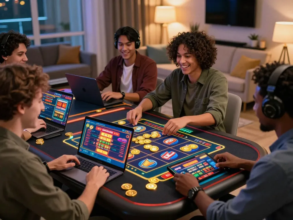 Pemain yang bersemangat menikmati permainan situs slot gacor online dengan visual yang cerah dan antarmuka yang menarik.