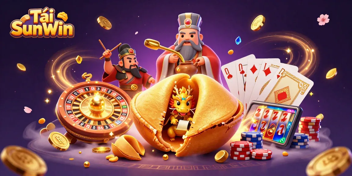 Tải SunWin immersive gaming experience showcasing a dynamic casino scene with vibrant characters and elements