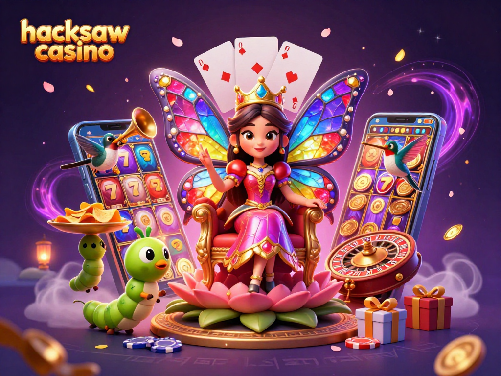 Spin the reels at hacksaw casino with vibrant colors and dynamic gaming elements.