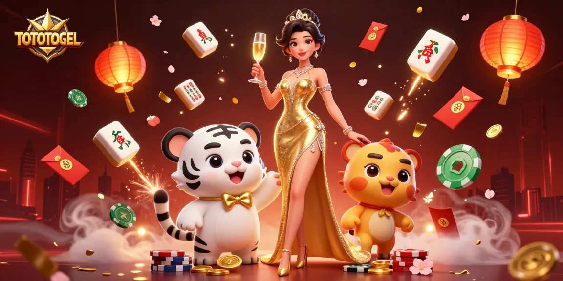 Engage with TOTOTOGEL through a vibrant casino illustration showcasing luck and glamour.