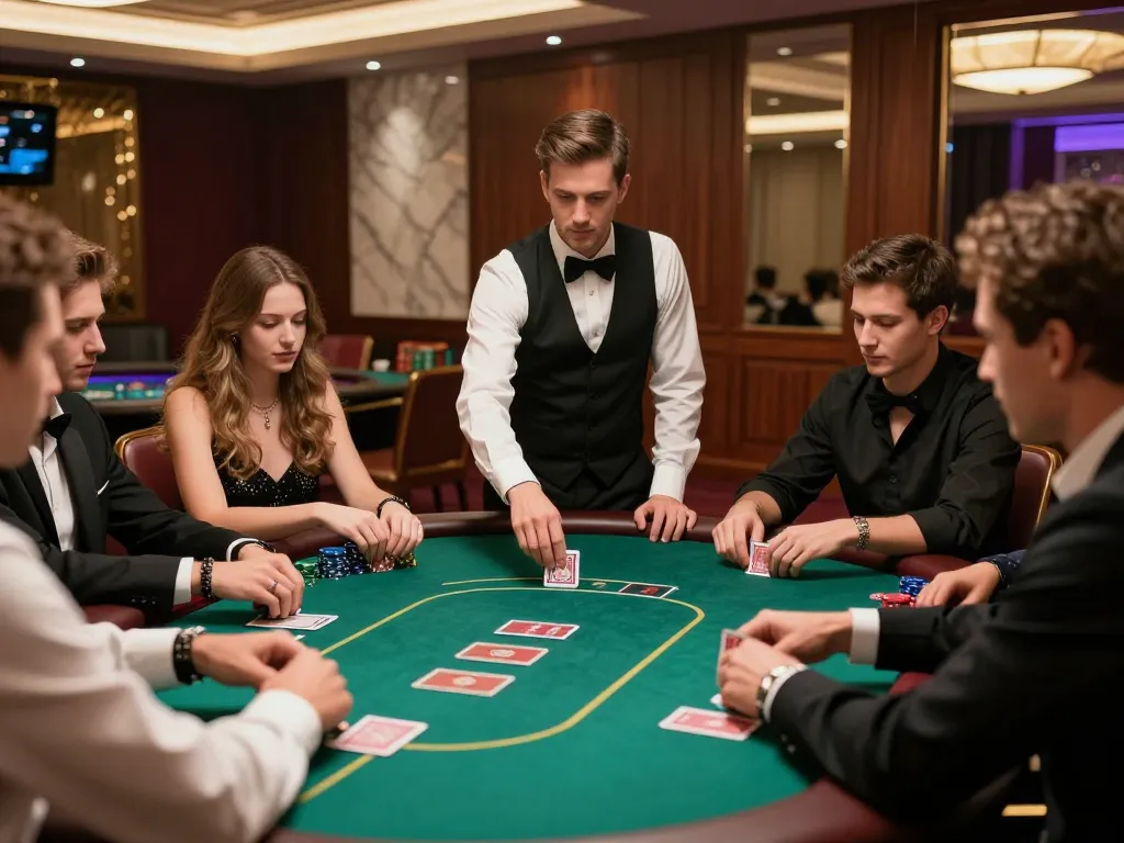 Engaging poker gameplay at 789WIN casino with focused players and dynamic action.