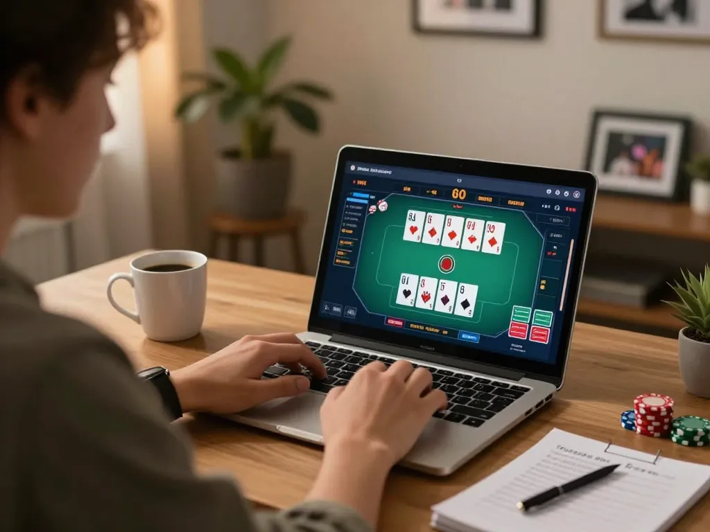 Players strategizing in the MM99 COM online poker game, showcasing focus and engagement.