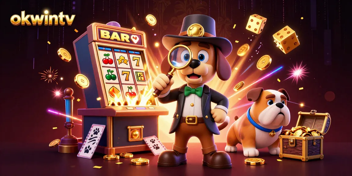 Experience high-stakes gaming with okwintv's colorful casino scene featuring cartoon characters and thrilling game elements.