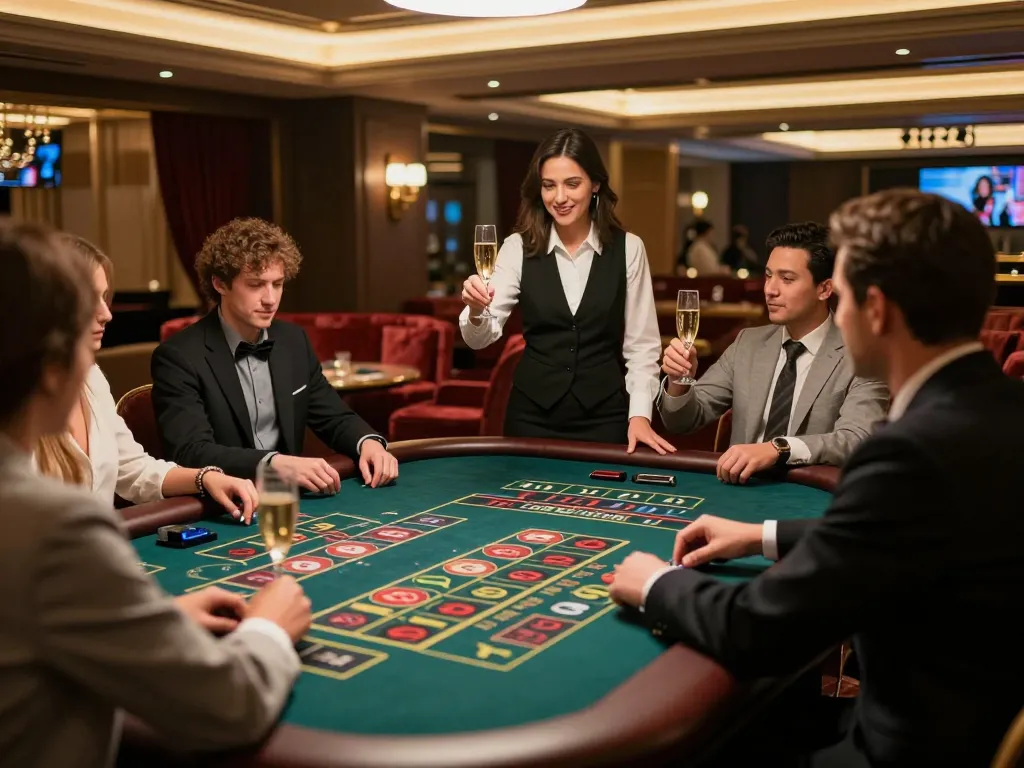 Engaging players at a roulette table in 789WIN Casino, enjoying thrilling bets