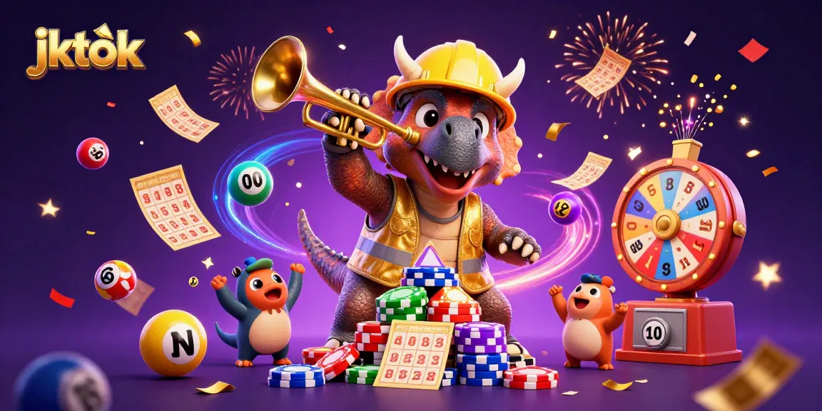 Gali jackpot dengan jktok sambil merayakan kemenangan di kasino virtual.