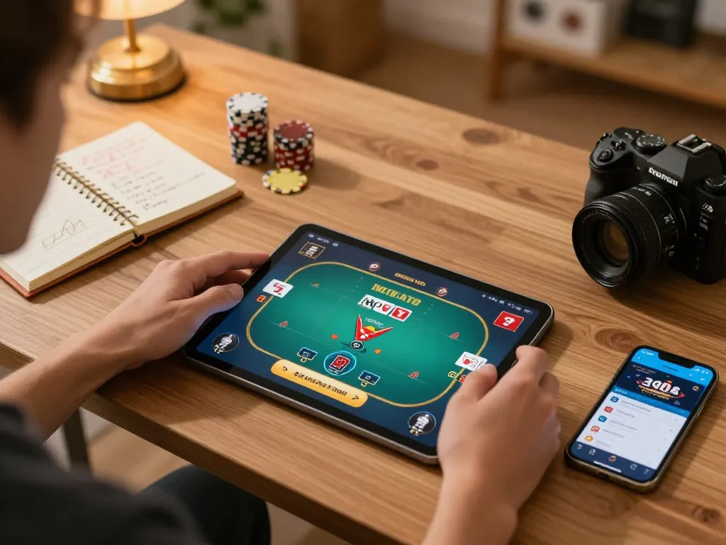 Experience rr88 online gambling strategies in a cozy home office with engaging gameplay.