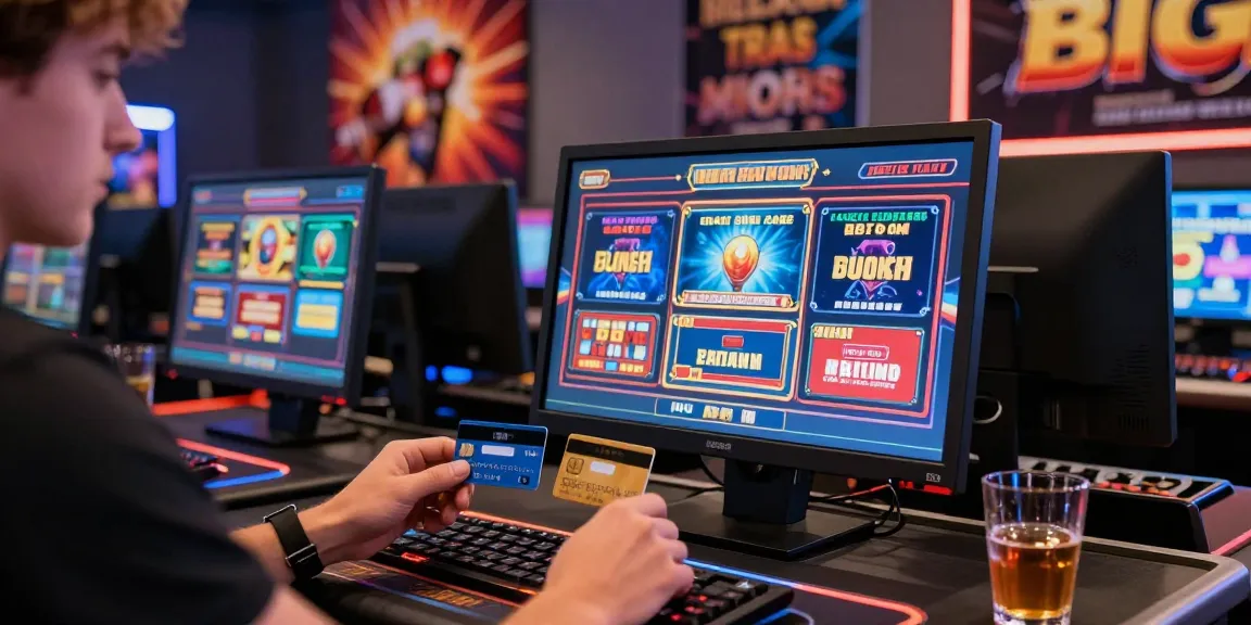 Player enjoying games at casinos that accept credit card in a vibrant online gaming setup
