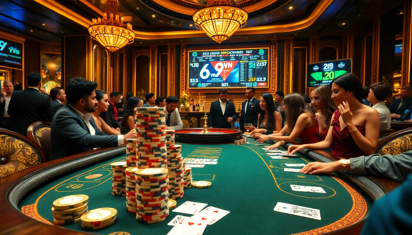 Experience thrilling poker action at 69VN with vibrant energy and high-stakes excitement.