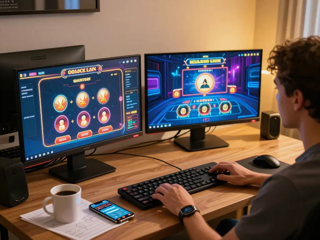 Engaged player exploring various games on the 789 club online casino platform.