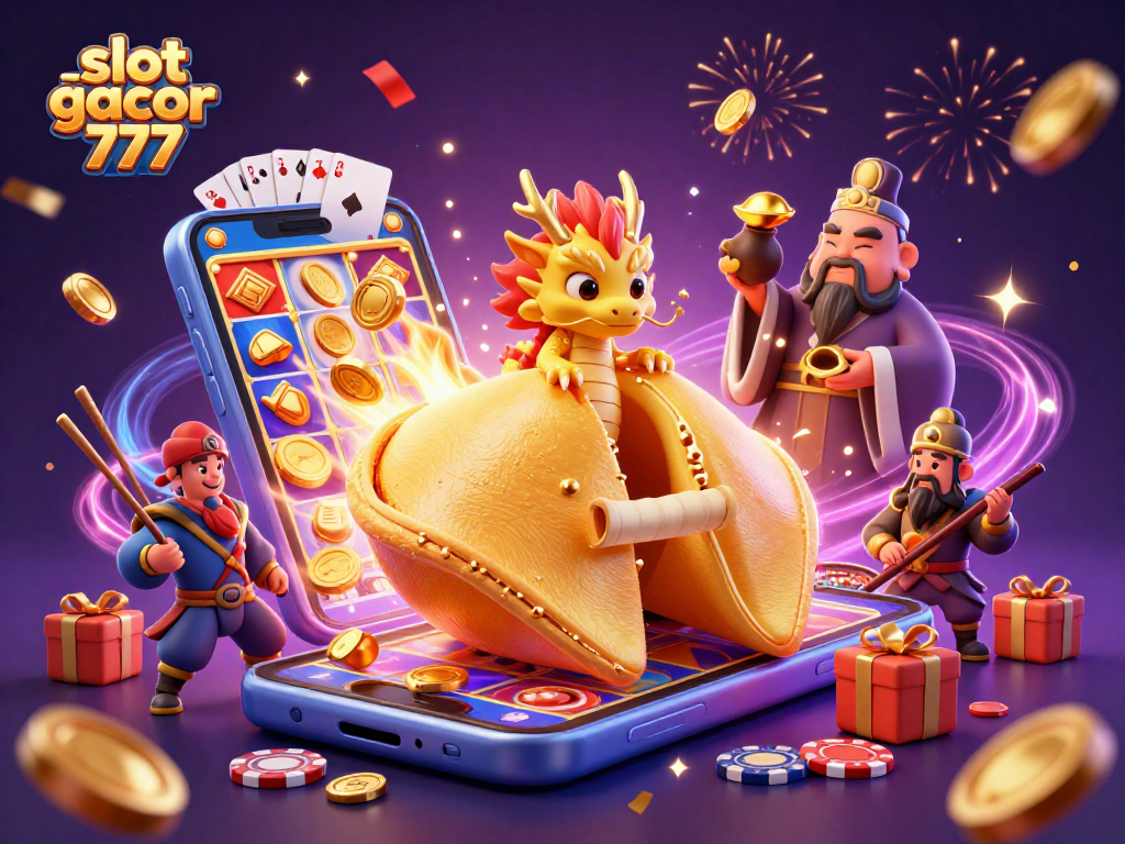 Experience the excitement with slot gacor 777, featuring a colorful slot game explosion.