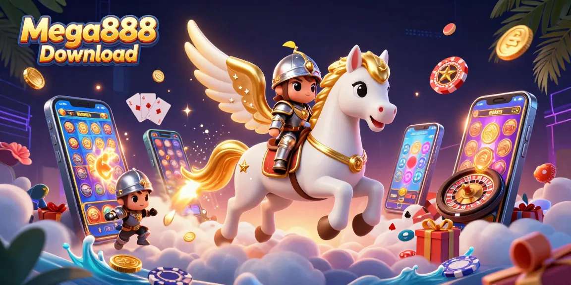 Mega888 Download: Play exciting slot games with a celestial theme, featuring vibrant gaming elements.